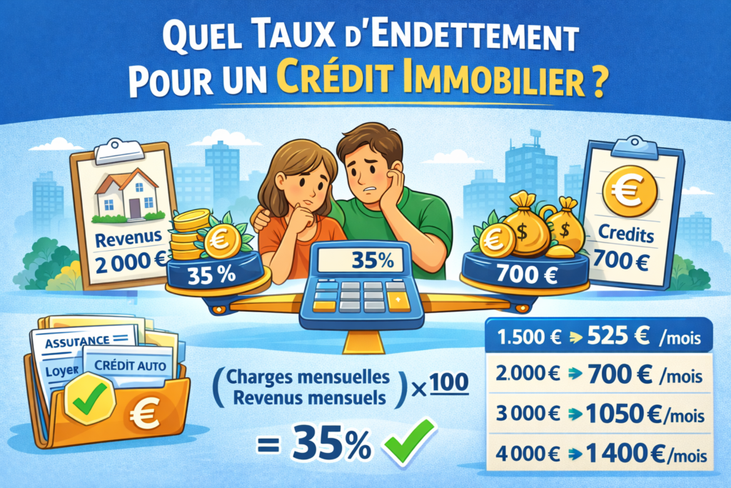 Quel taux d’endettement pour un crédit immobilier ? Conseils et astuces